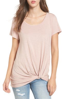 Womens Pink Twist Front Tee by BP (via All Style Mall)