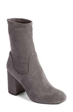 Womens Grey Strech Fabric Jacy Stretch Bootie by HALOGENSUPÂ®/SUP (via All Style Mall)