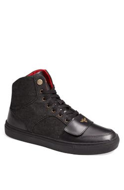 Mens Black and Red Cesario X Hi Denim Sneakers by Creative Recreation (via All Style Mall)