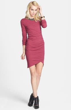 Womens Pink Ruched Long Sleeve Dress by Tildon (via All Style Mall)