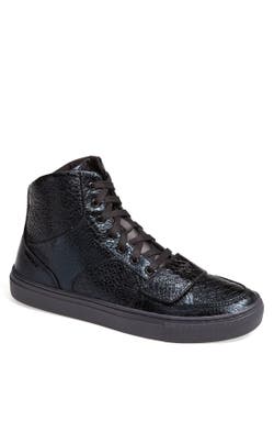 Mens Black and Blue Cesario X Hi Snakeskin Sneakers by Creative Recreation (via All Style Mall)
