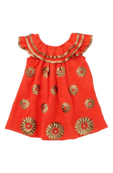 Masalababy Dahlia Flutter Sleeve Dress (Baby Girls)