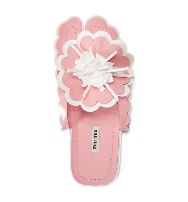 Main Image - Miu Miu Floral Slide Sandal (Women)