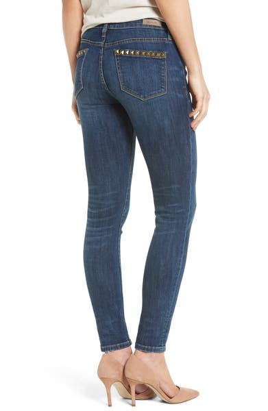 Main Image - BLANKNYC Studded Skinny Jeans (Fresh Brew)