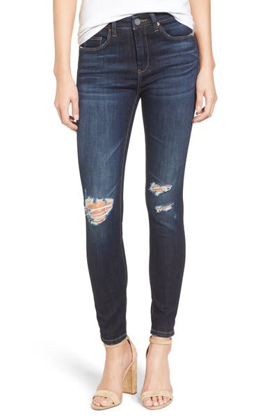 Main Image - BLANKNYC Distressed Skinny Jeans (Fully Loaded)