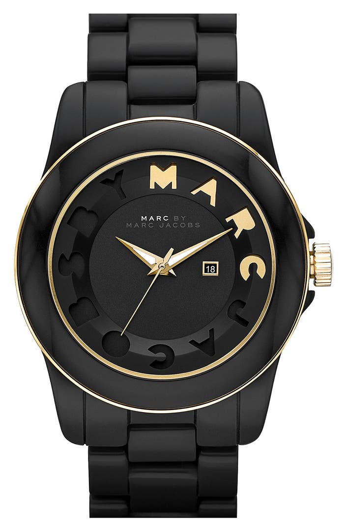 MARC BY MARC JACOBS &#39;Icon Stripe&#39; Resin Bracelet Watch | Nordstrom