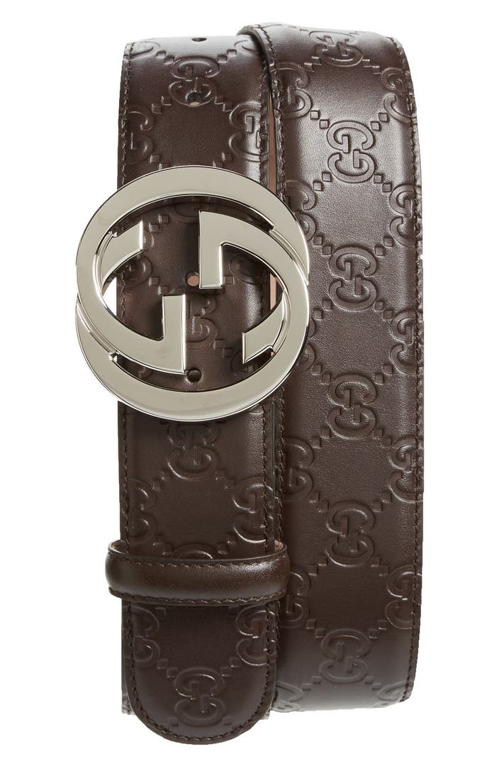 Gucci Logo Embossed Leather Belt | Nordstrom