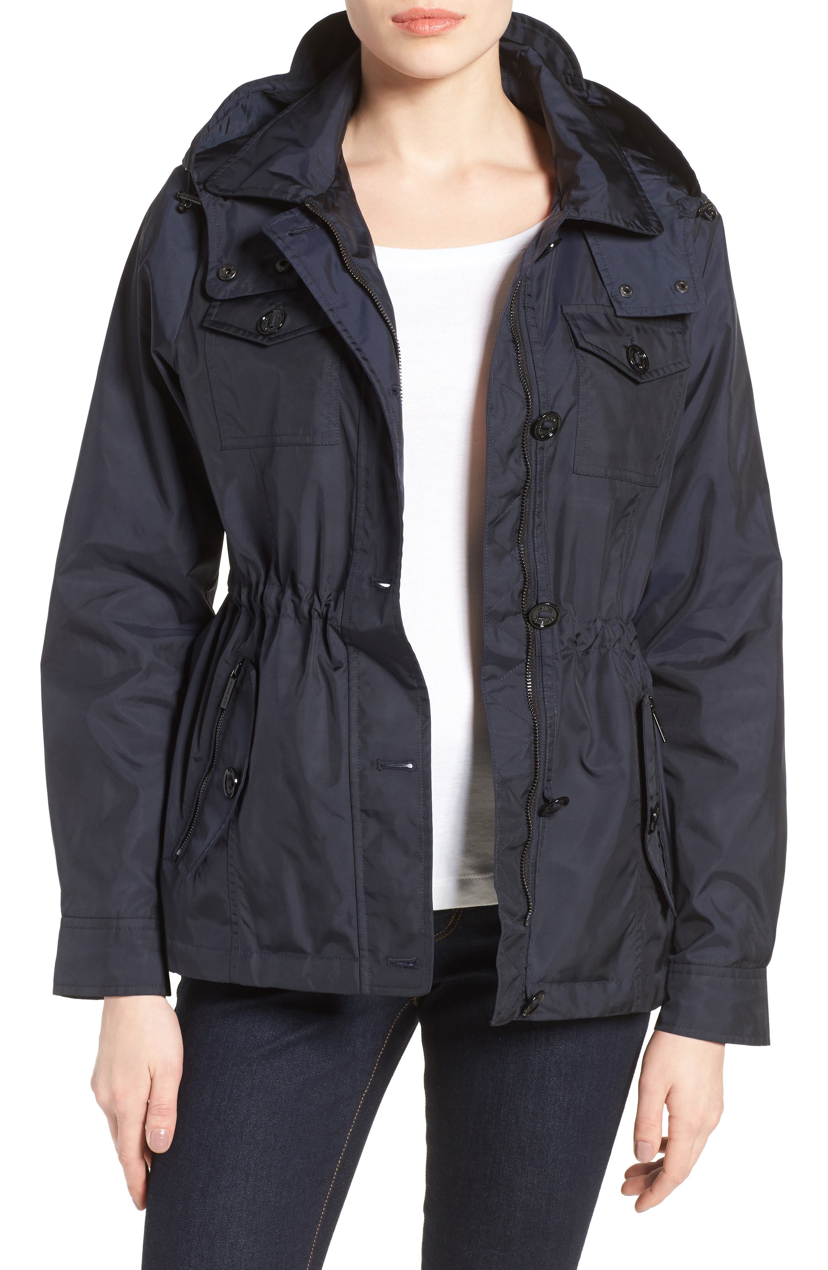 michael kors parka mens blue