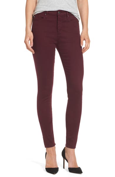 Main Image - AG Farrah High Waist Skinny Jeans (Deep Currant)