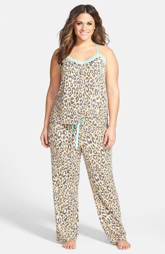 Pj Salvage Lace Trim Print Jersey Pajamas Plus Size Nordstrom Online Exclusive Nordstrom