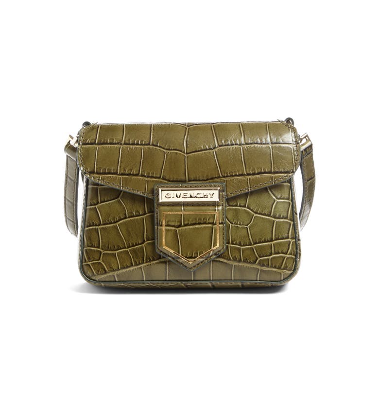 Givenchy Mini Nobile Croc Embossed Leather Crossbody Bag | Nordstrom