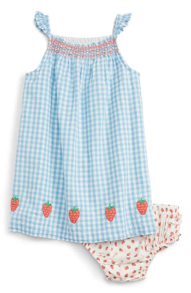 Mini Boden Summer Smocked Dress (Baby Girls)