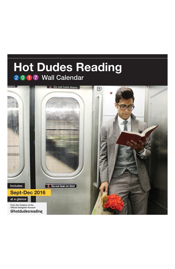 'Hot Dudes Reading' 2017 Wall Calendar Nordstrom