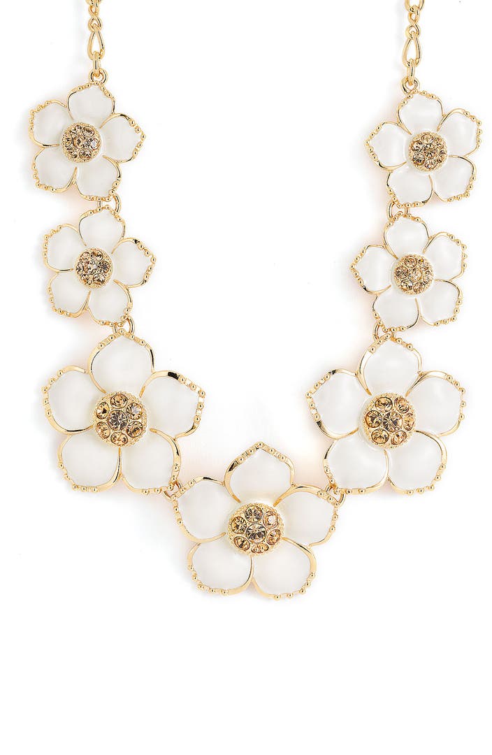 kate spade new york 'enamel garden' floral necklace | Nordstrom