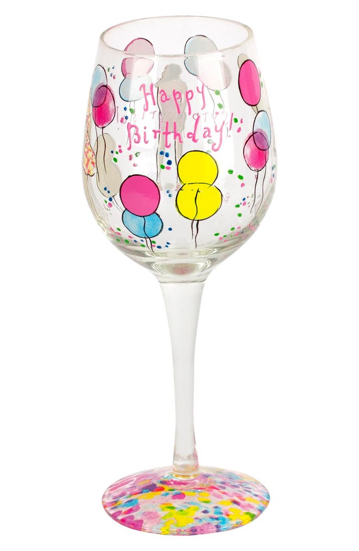 Lilly Pulitzer® Happy Birthday Wine Glass Nordstrom
