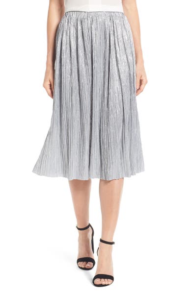 Main Image - Vince Camuto Pleat Foiled Knit Skirt