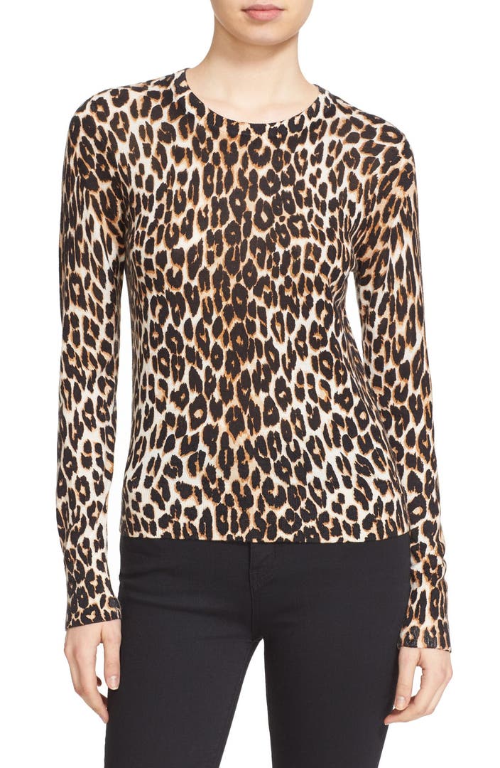 Equipment 'Shirley' Leopard Print Silk & Cashmere Sweater | Nordstrom