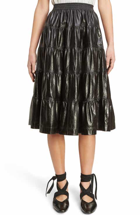 Leather (Genuine) Skirts: A-Line, Pencil, Maxi, Miniskirts & More ...