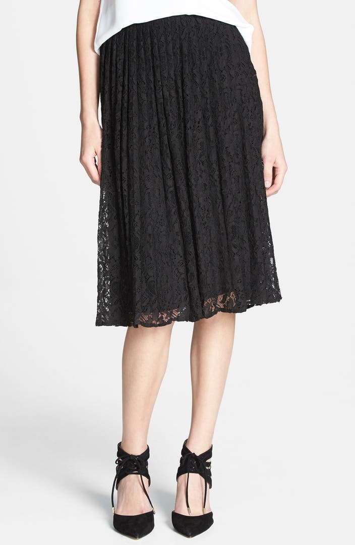 1state Pleated Lace Midi Skirt Nordstrom Exclusive Nordstrom 8371