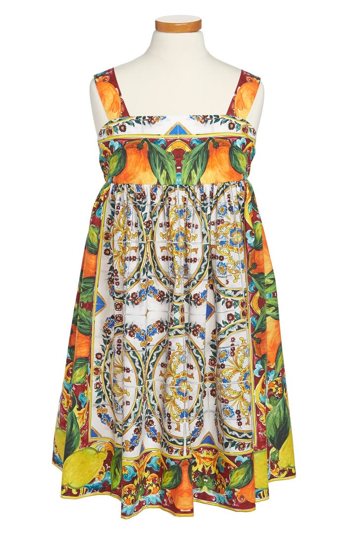 Dolce&Gabbana Mosaic Print Dress (Toddler Girls, Little Girls & Big