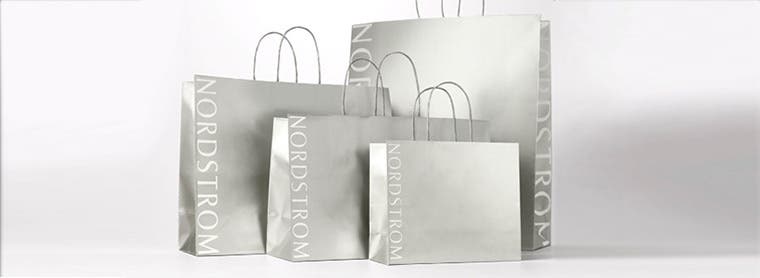 Nordstrom recycling, paper and packaging.