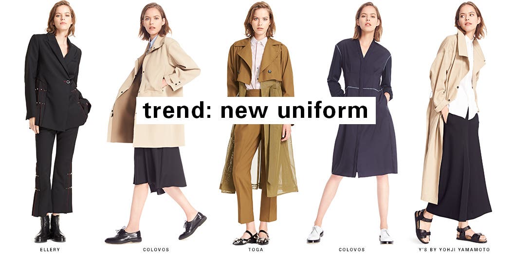 SPACE trend: new uniform. One of our favorite trends takes military cool and mixes it with boarding school prep and a little pretty flair.