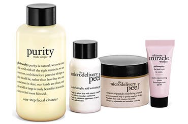 Receive a free 4-piece bonus gift with your $50 Philosophy purchase