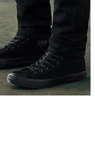 For a trendier look, stack your denim on your sneakers.
