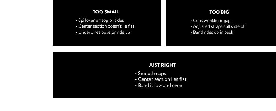Bra fit guide.