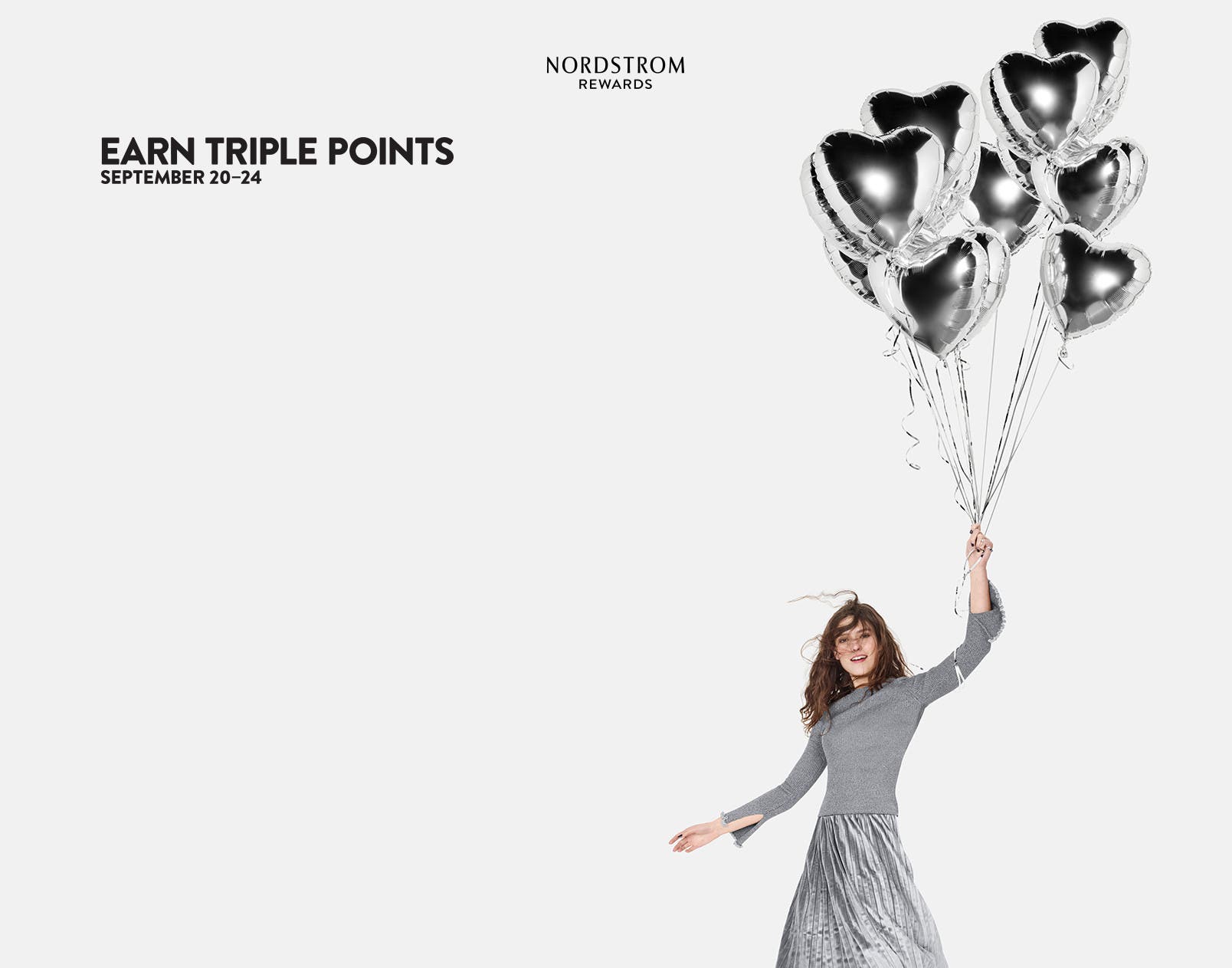 Nordstrom Rewards. Earn triple points September 20-24.