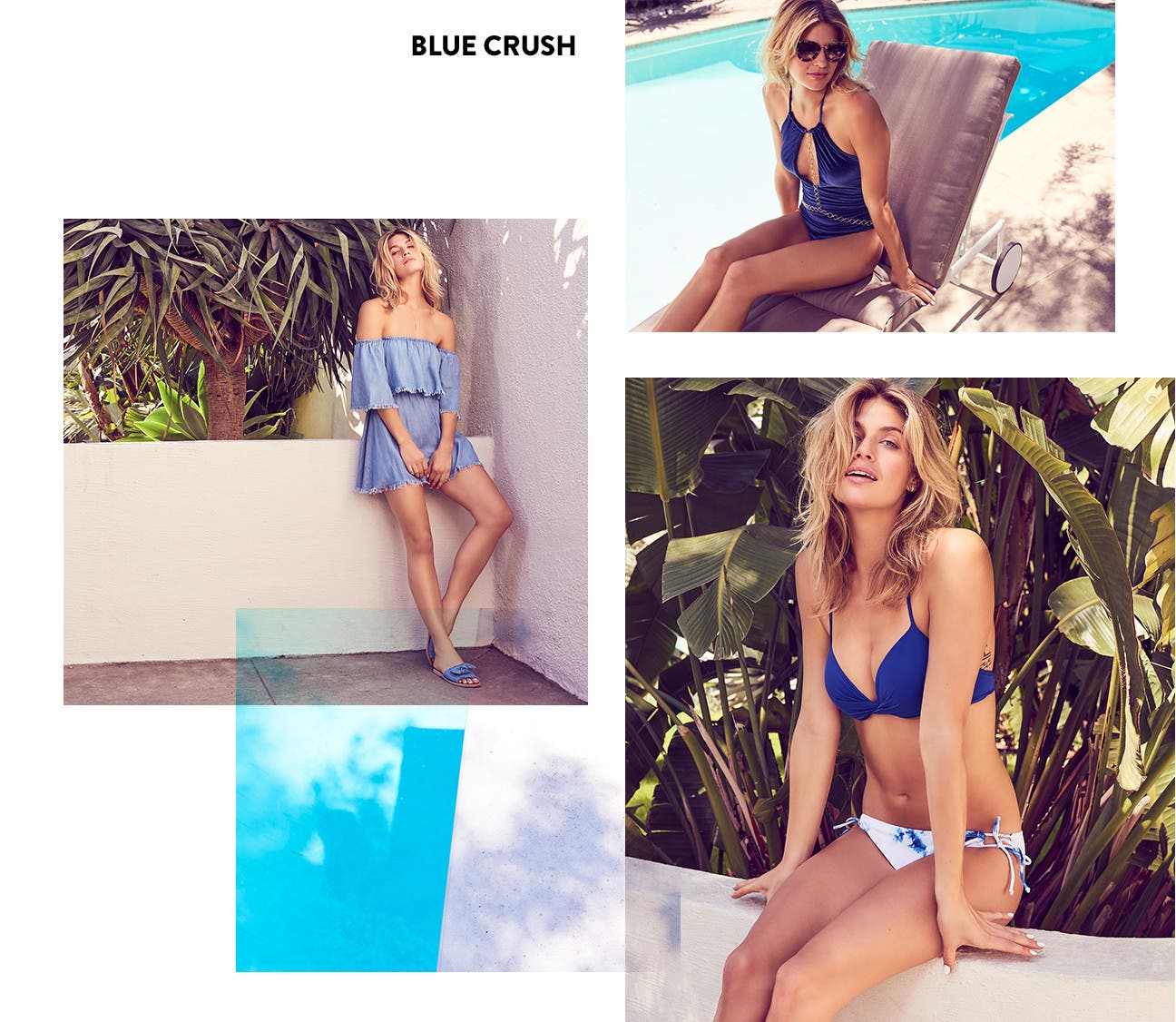 Blue crush: vacation swimwear.