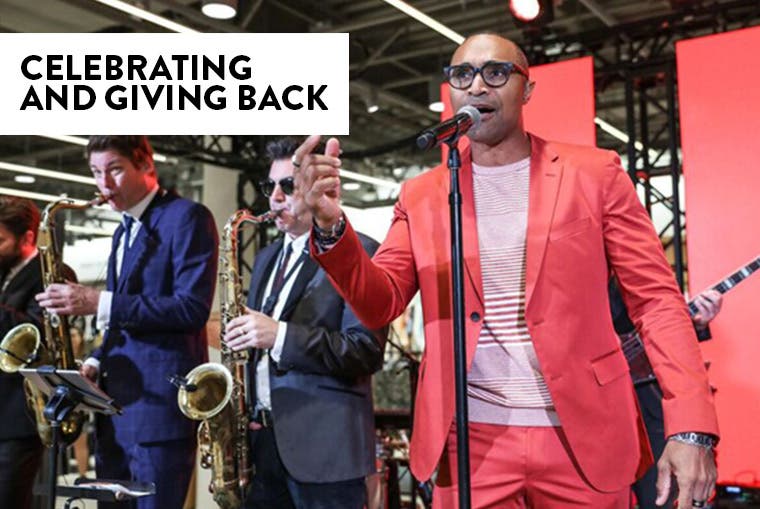 Celebrating and giving back.