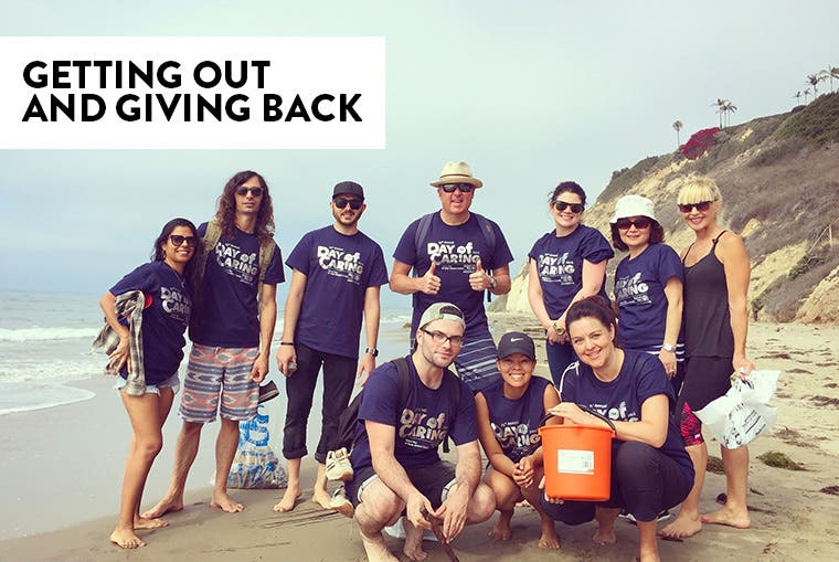 Getting out and giving back.