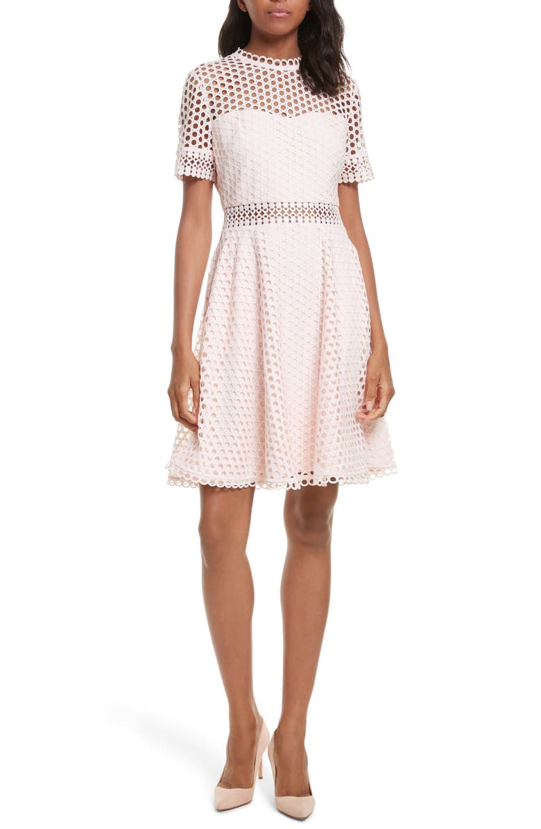 just for you Ted Baker London Lace Detail Skater Dress Nordstrom