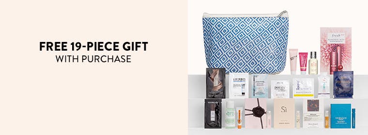 Free 19-piece gift with purchase.