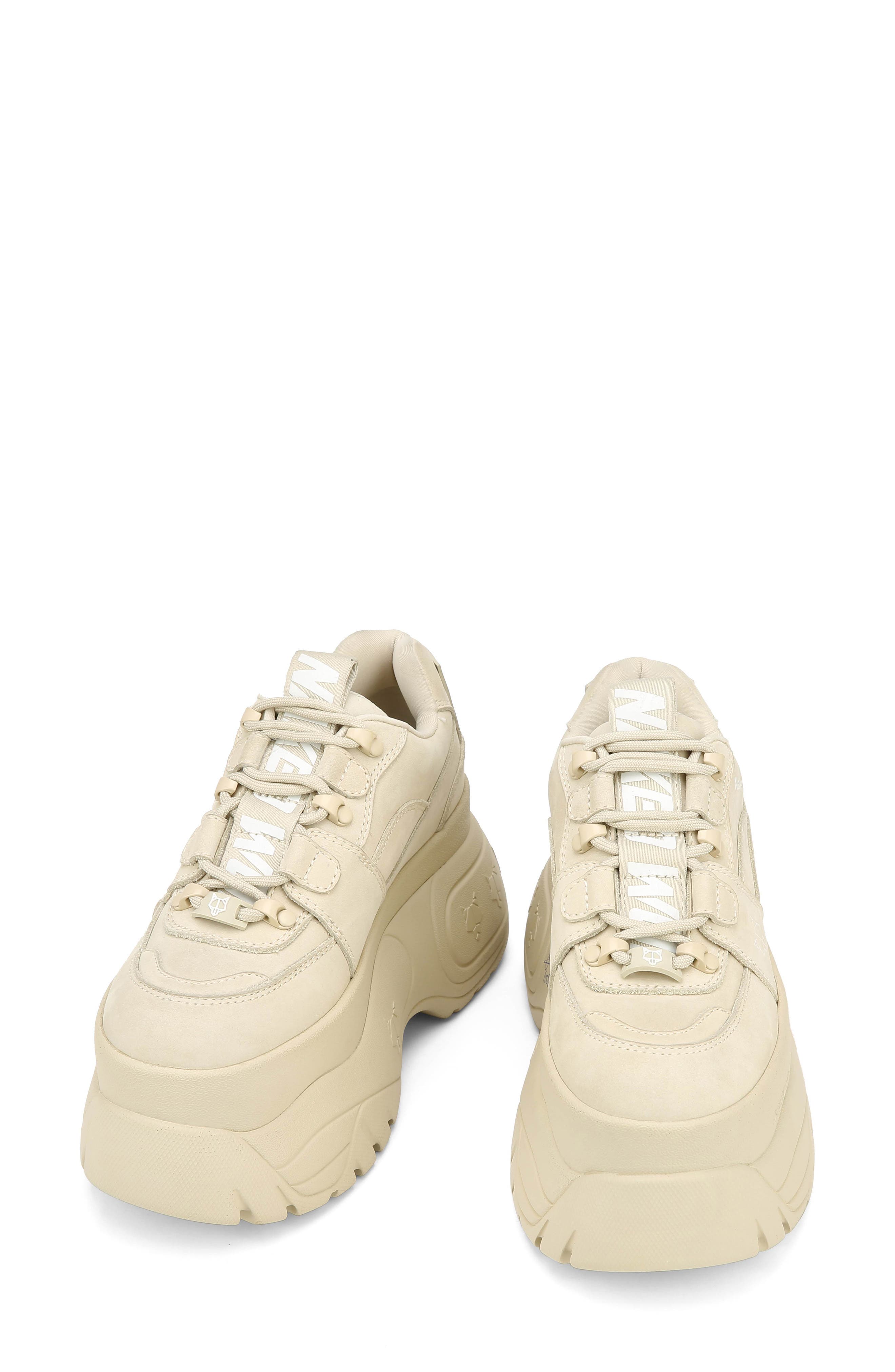 NAKED WOLFE Sinner Chunky Sneaker In Oat Smart Closet