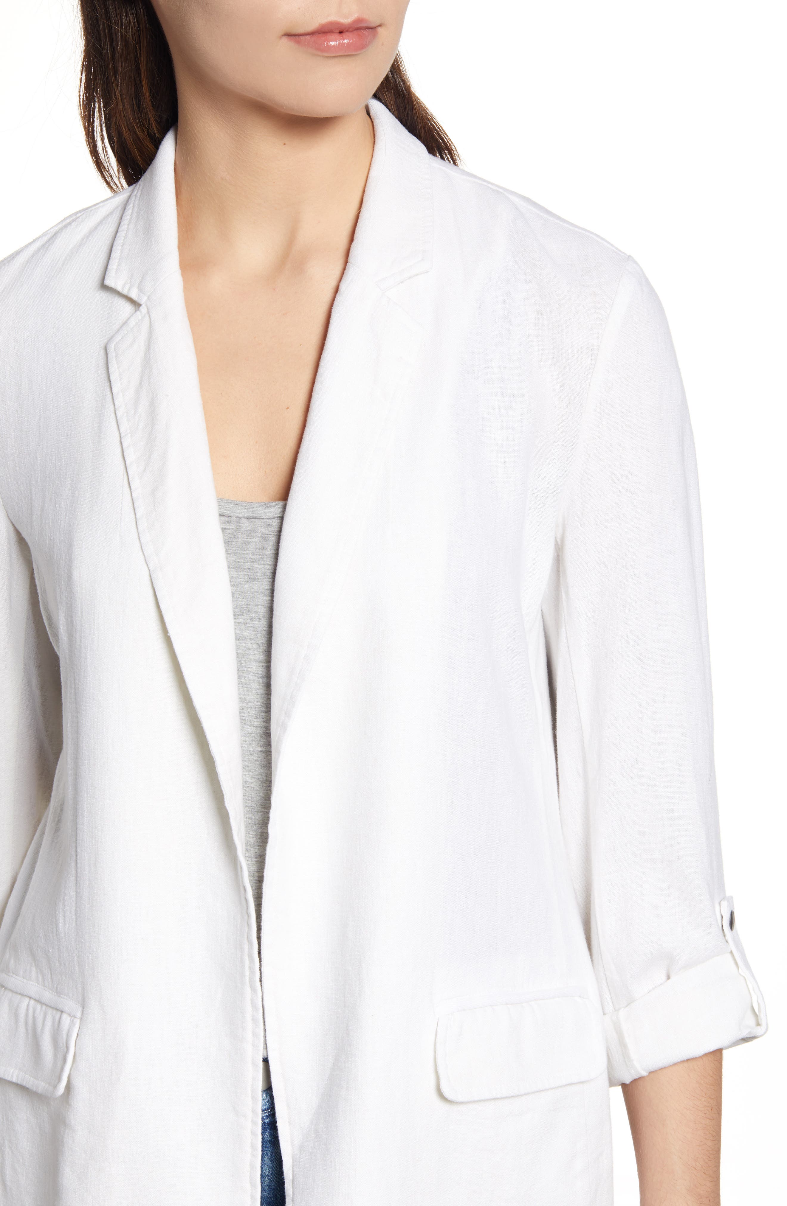 Caslon Linen Blend Boyfriend Blazer Nordstrom Rack