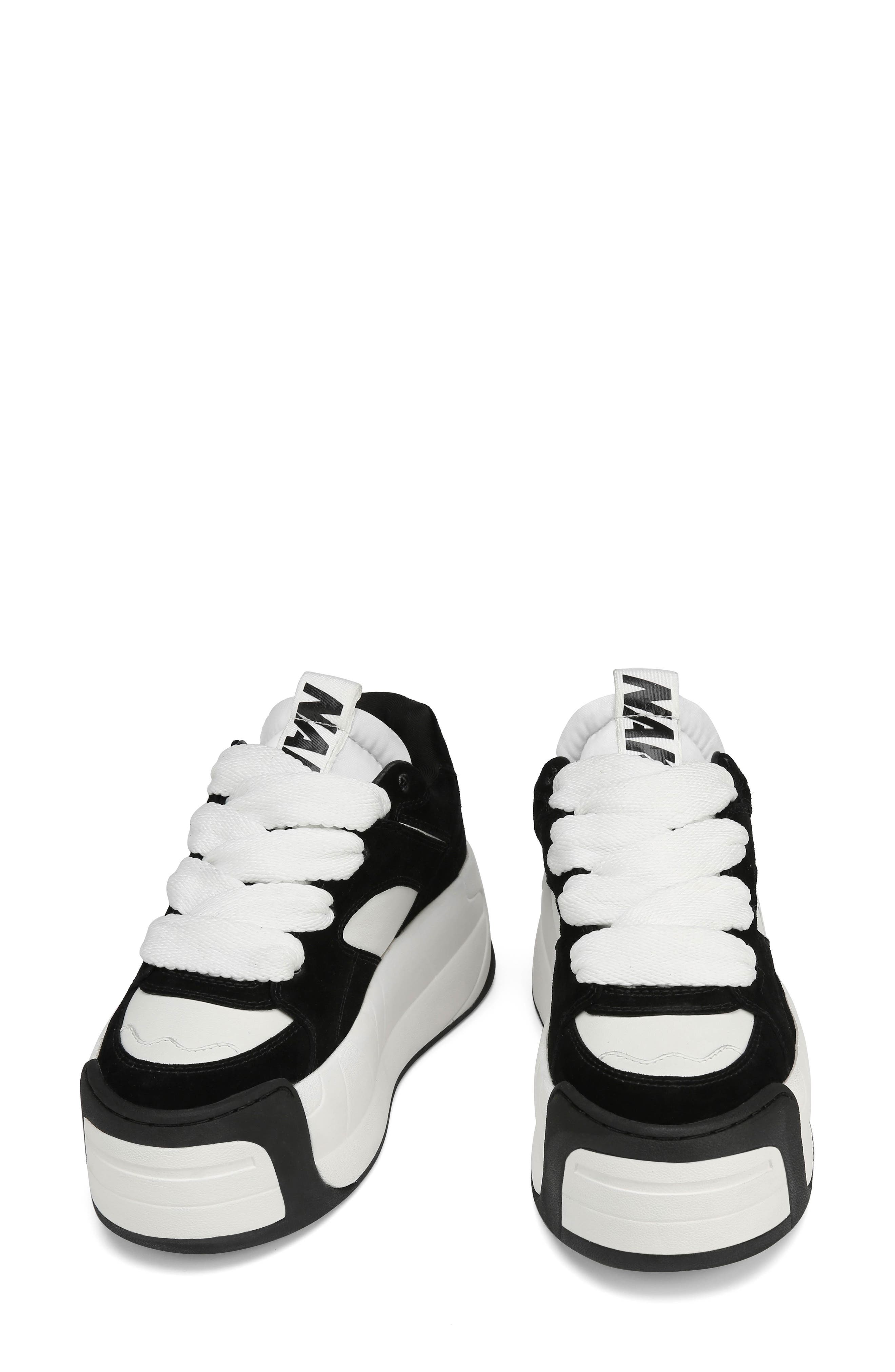 Naked Wolfe Snatch Platform Sneaker In Black White Smart Closet