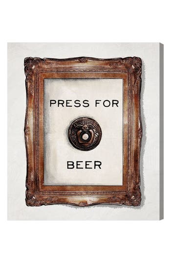 Oliver Gal Press For Beer Canvas Wall Art