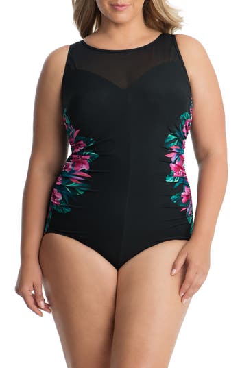 UPC 754509265230 product image for Plus Size Women's Miraclesuit Tahitian Temptress Underwire One-Piece Swimsuit, S | upcitemdb.com