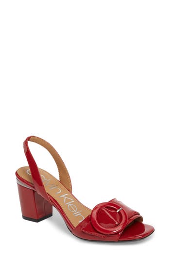 UPC 191712031151 product image for Women's Calvin Klein Claudia Slingback Sandal, Size 6 M - Red | upcitemdb.com