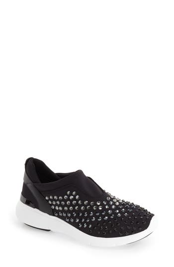 UPC 190141548254 product image for Women's Michael Michael Kors 'Ace' Crystal Encrusted Trainer, Size 6.5 M - Black | upcitemdb.com