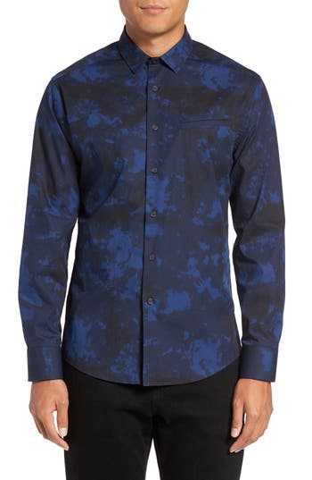 UPC 762373579285 product image for Men's Vince Camuto Slim Fit Sport Shirt, Size Medium - Blue | upcitemdb.com