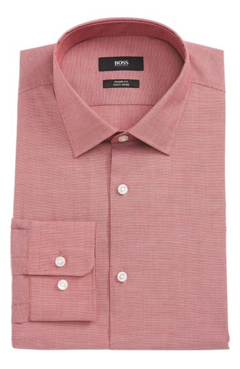 UPC 725840619327 product image for Men's Boss Marley Sharp Fit Easy Iron Textured Dress Shirt, Size 16L - Red | upcitemdb.com