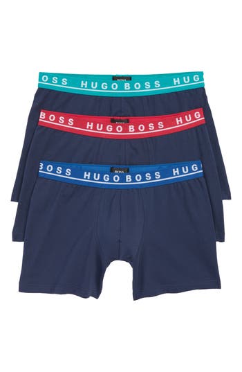 UPC 728678433820 product image for Men's Boss 3-Pack Assorted Stretch Cotton Boxer Briefs, Size Small - Blue | upcitemdb.com