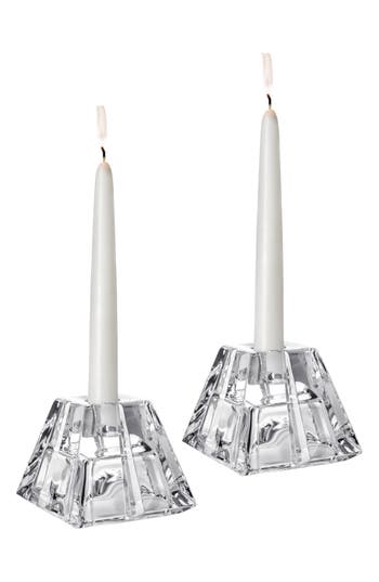EAN 7319677196460 product image for Orrefors 'Plaza' Crystal Candlesticks - White (Set of 2) | upcitemdb.com