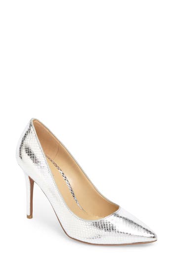 michael kors claire embossed leather pump