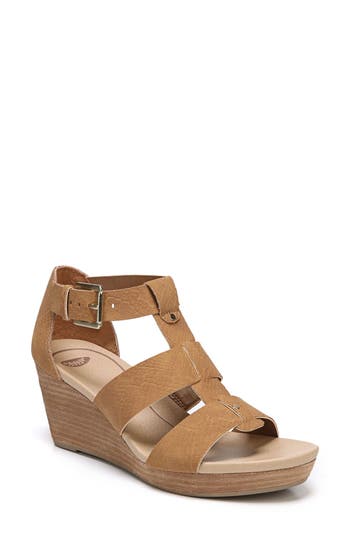 UPC 727693966986 product image for Women's Dr. Scholl's Barton Wedge Sandal, Size 6.5 M - Brown | upcitemdb.com