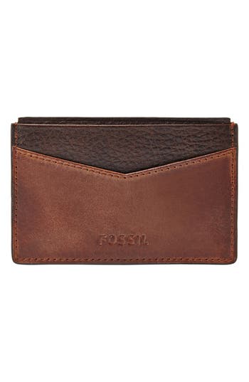 UPC 762346311652 product image for Fossil 'Quinn' Card Case - Brown | upcitemdb.com