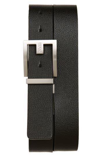 UPC 722557493653 product image for Men's BOSS 'Fleming' Reversible Leather Belt, Size 36 - Black | upcitemdb.com